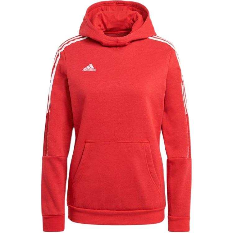 Adidas Adidas Clothing Sweatshirts Women's Red Hooded Moderate