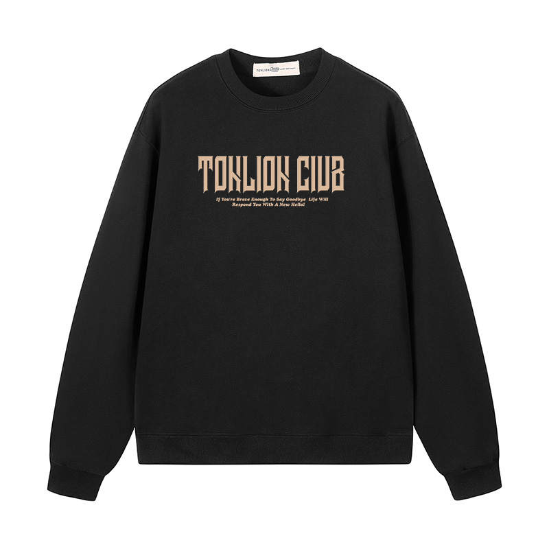 Tonlion Sweatshirts Unisex Crew Neck Moderate Heavyweight