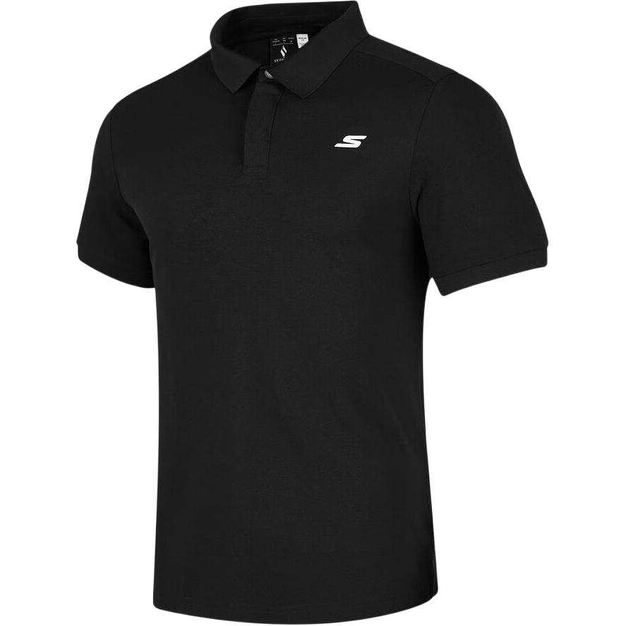 Skechers Basic Sports Collection Polo Shirt Men's Carbon Black/0018