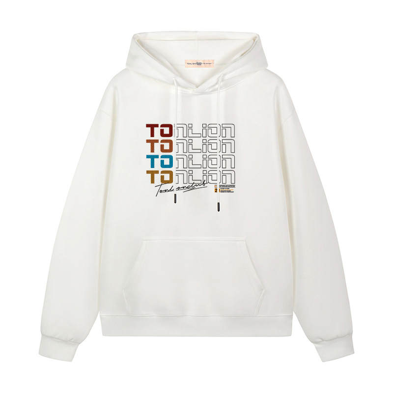 Tonlion Sweatshirts Unisex Hooded Moderate Heavyweight