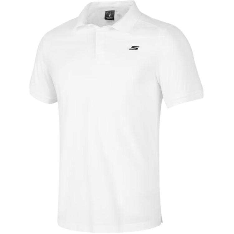 Skechers Polo Shirts Men's Bright White 0019 Polo Collar Moderate