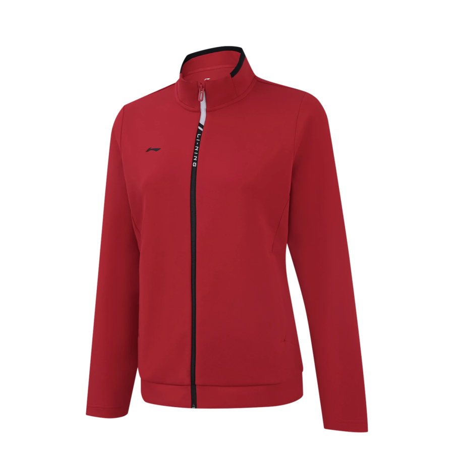 Li-Ning Li Ning Sweatshirts Women's Bull Red Stand Collar Moderate Cardigan