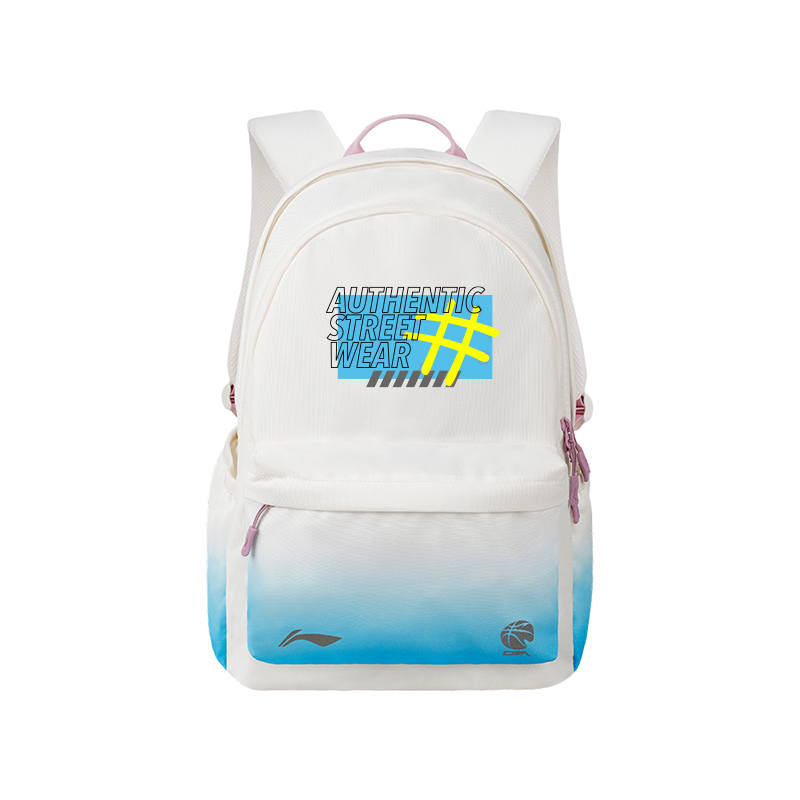 Li-Ning Li Ning Polyester Backpack Regular Unisex Blue White Multicolor