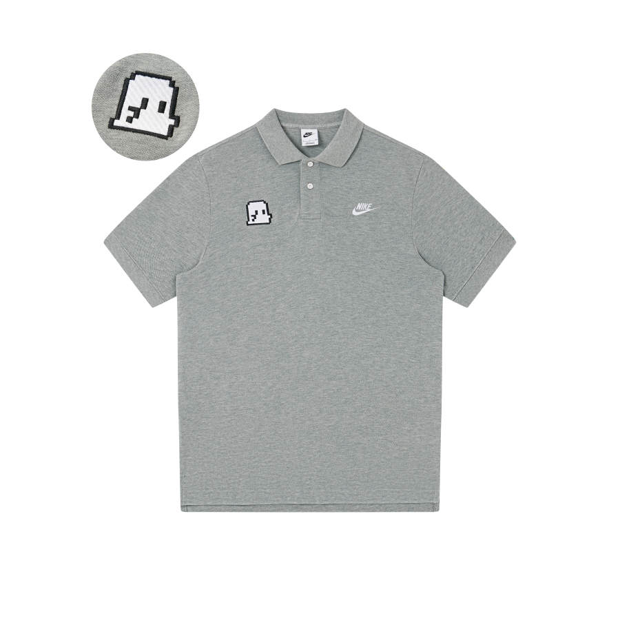 Nike Nike Polo Shirts Unisex Gray Polo Collar Moderate Straight Fit