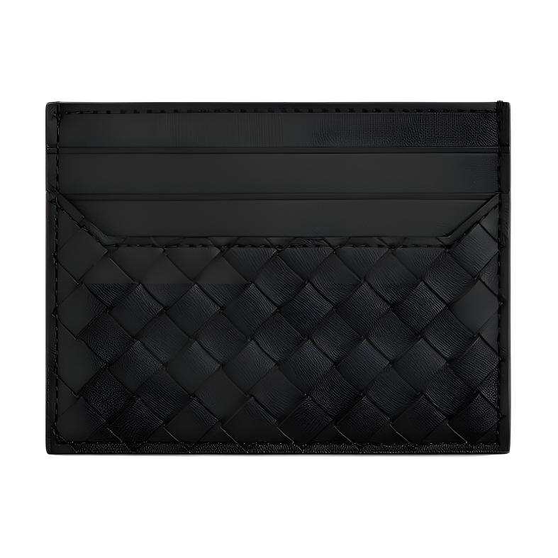 Bottega Veneta Calfskin Card Holder Men's Black
