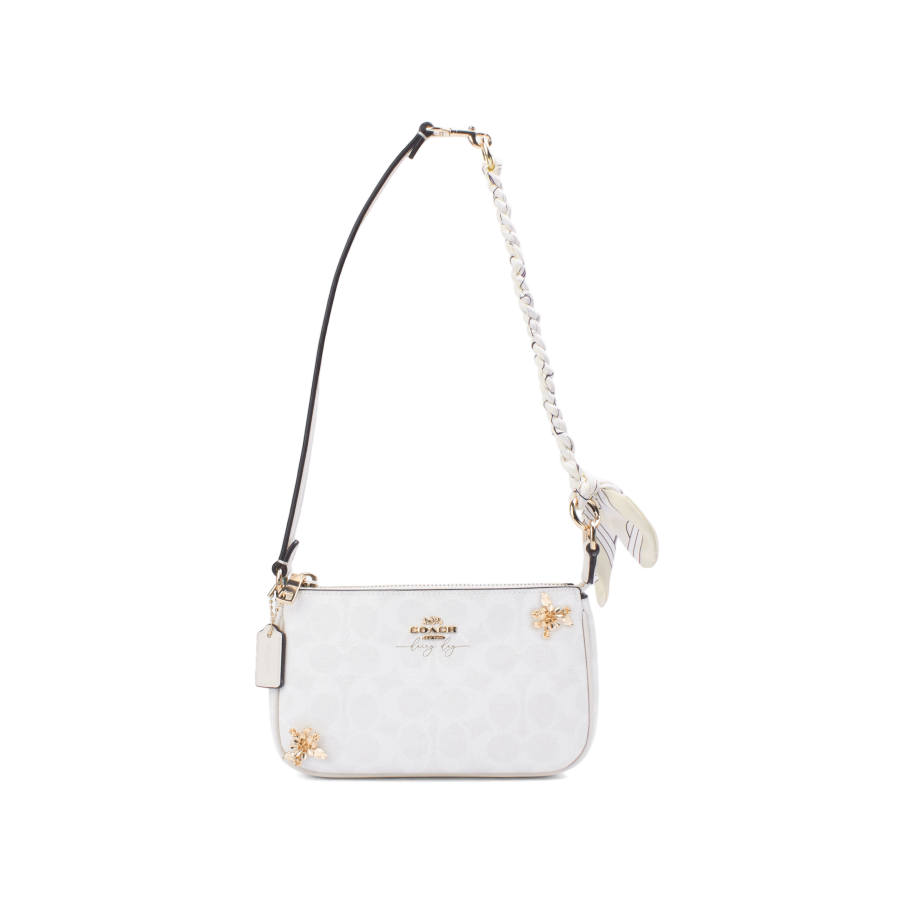COACH Nolita Artificial Leather Shoulder Bag Small Women's White