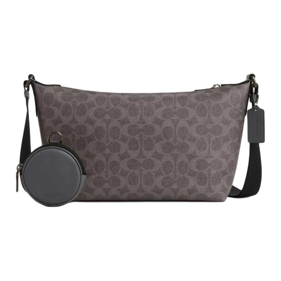 COACH COACH Coated Canvas Crossbody Bags Medium Unisex Gray