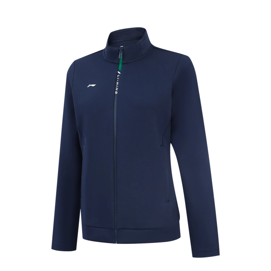 Li-Ning Li Ning Sweatshirts Women's Ink Blue Stand Collar Moderate Cardigan