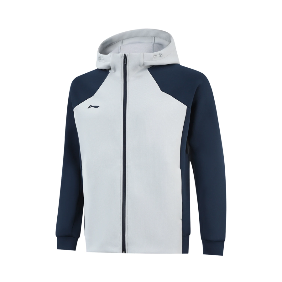 Li-Ning Li Ning Sweatshirts Men's Night Navigation Blue/Waterdrop Gray Hooded Non Detachable Moderate