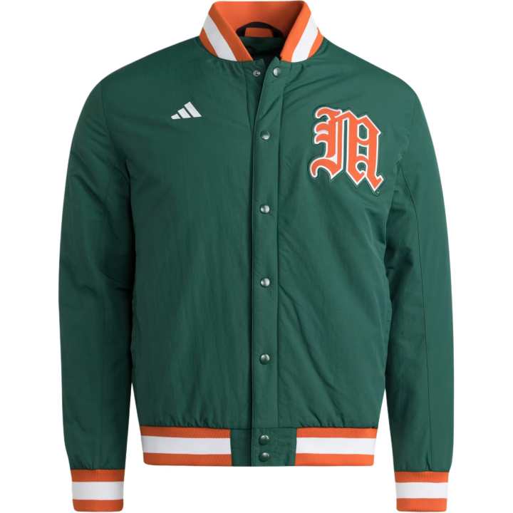 Adidas Adidas Free Shipping With AdiClub Miami Hurricanes Coaches Dugout Jacket