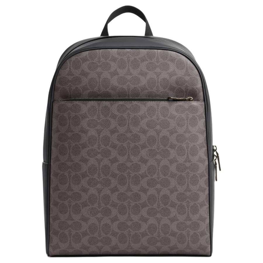 COACH COACH Cow Leather With Artificial Leather Backpack Large Unisex Gray