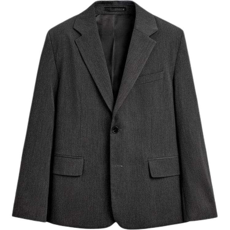ZARA Business Suits Men's Gray Suit Collar Moderate Business Suit