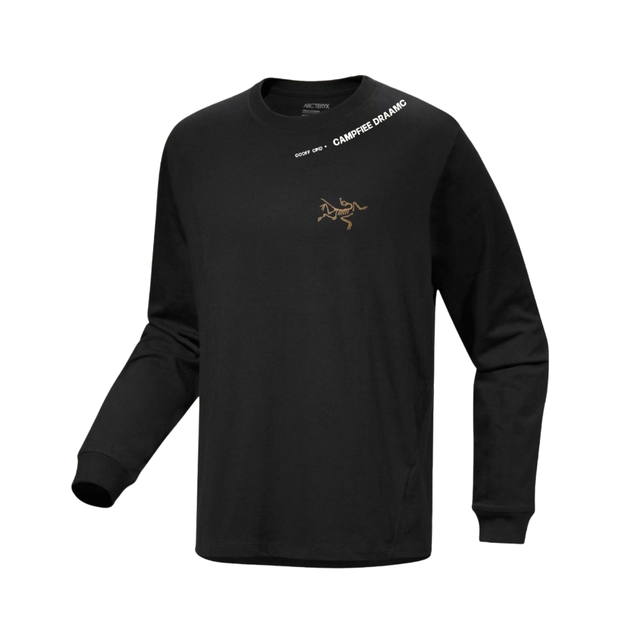 Arcteryx T Shirts Unisex Black/24k Black Crew Neck Moderate Straight Fit