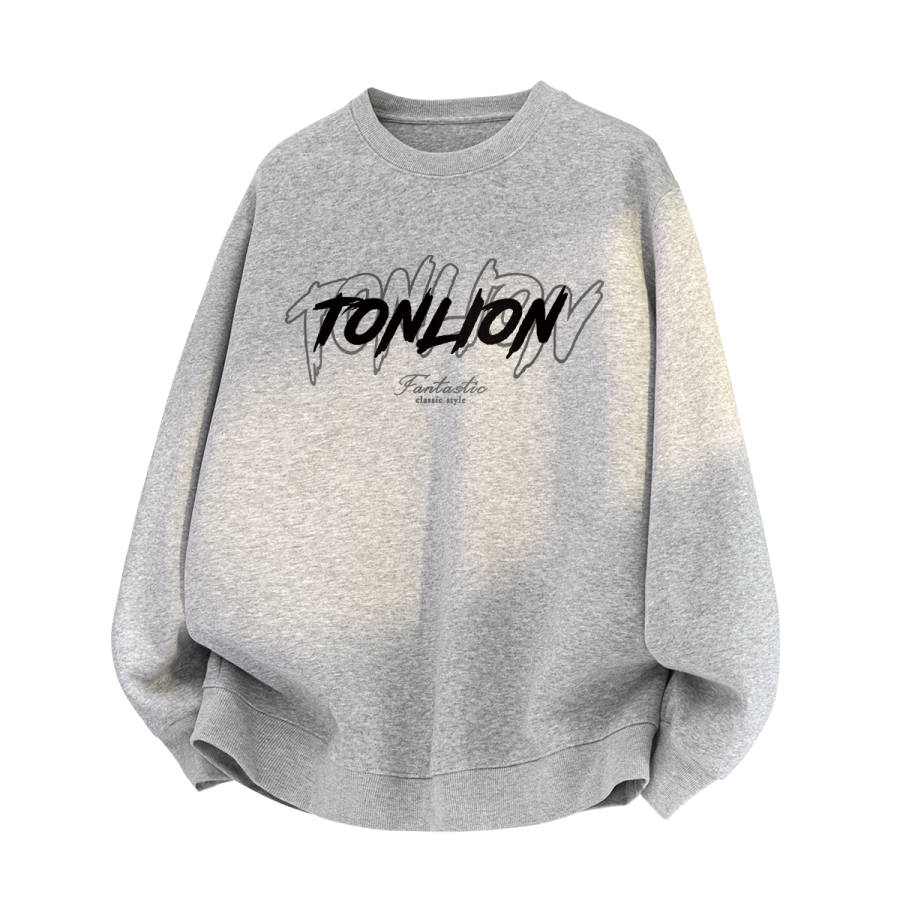 Tonlion Sweatshirts Unisex Crew Neck Moderate Other