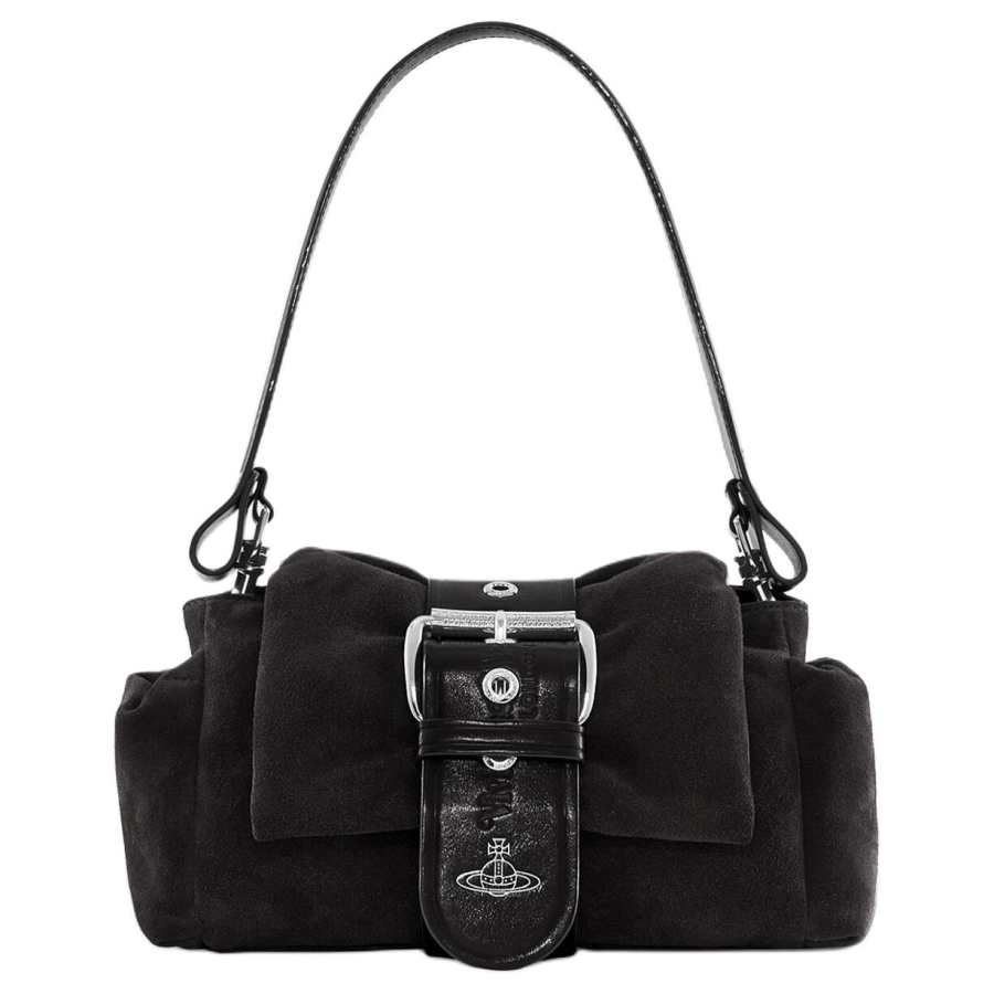 Vivienne Westwood HAZEL Cow Leather Handbag, Shoulder Bag Women's Black