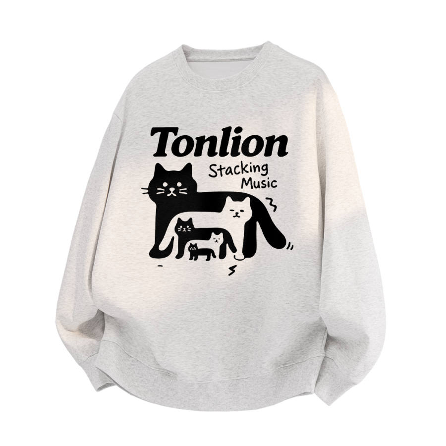 Tonlion Sweatshirts Unisex Crew Neck Moderate Other