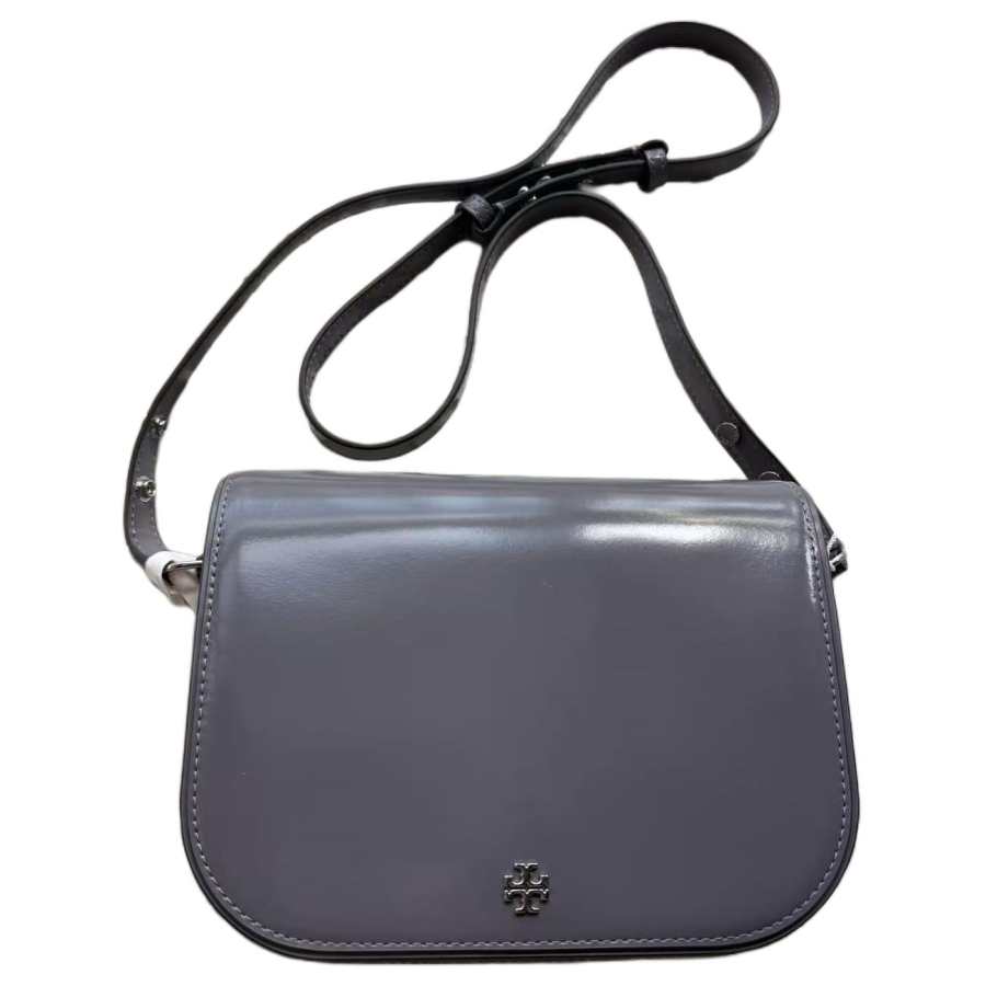 TORY BURCH Emerson Flap Closure Saddle Bag, Crossbody Bag, Shoulder Bag Women's Purple