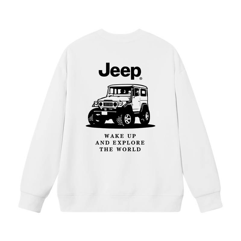 Jeep Grade School Sweatshirts Crew Neck Moderate