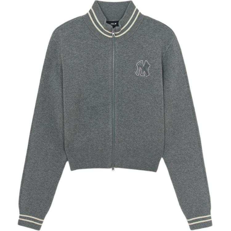 MLB New York Yankees Jackets Women's Gray Stand Collar Moderate Other