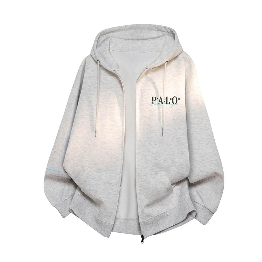 PAL ONGACO Sweatshirts Unisex Hooded Moderate Cardigan