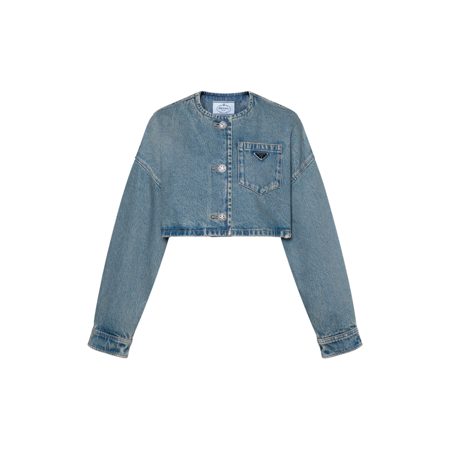 PRADA PRADA FW23 Denim Jacket Women's Blue