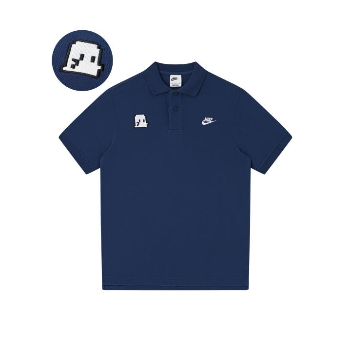 Nike Nike Polo Shirts Unisex Navy Blue Polo Collar Moderate Straight Fit