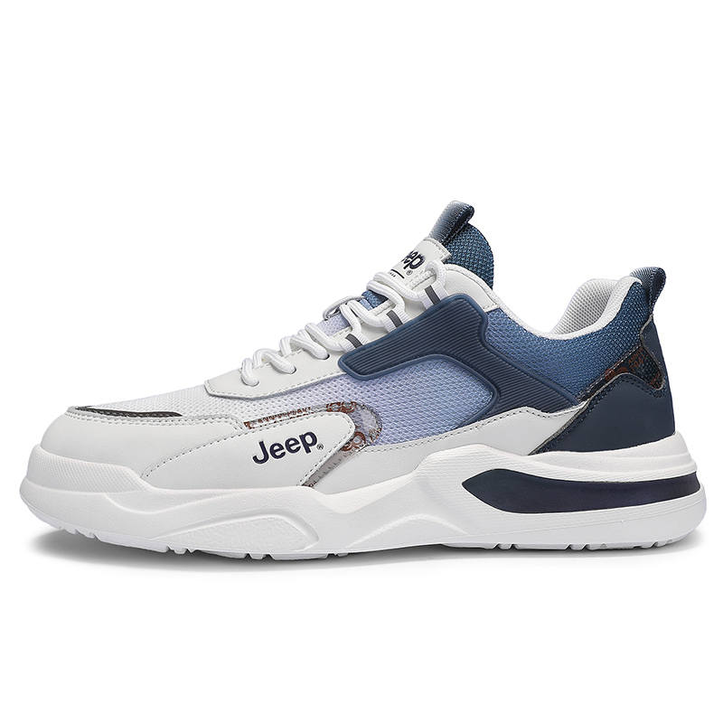 Jeep Fabric Cushioning Abrasion Resistant Height Increasing Low top Casual Shoes Men's