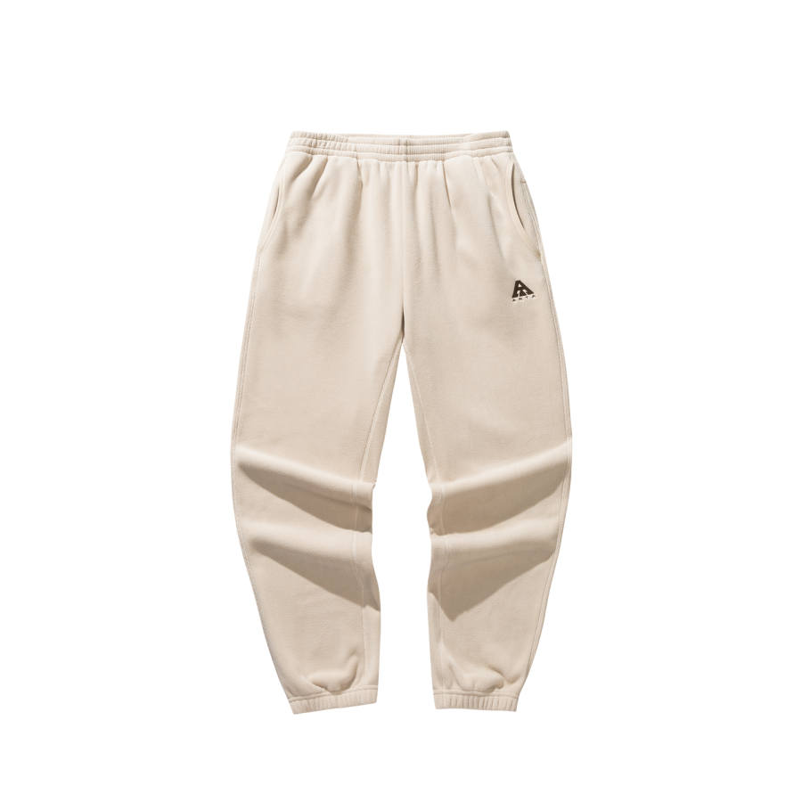 ANTA Knitted Sweatpants Men's Light Smoke Gray 1 Moderate Cuffed Pants