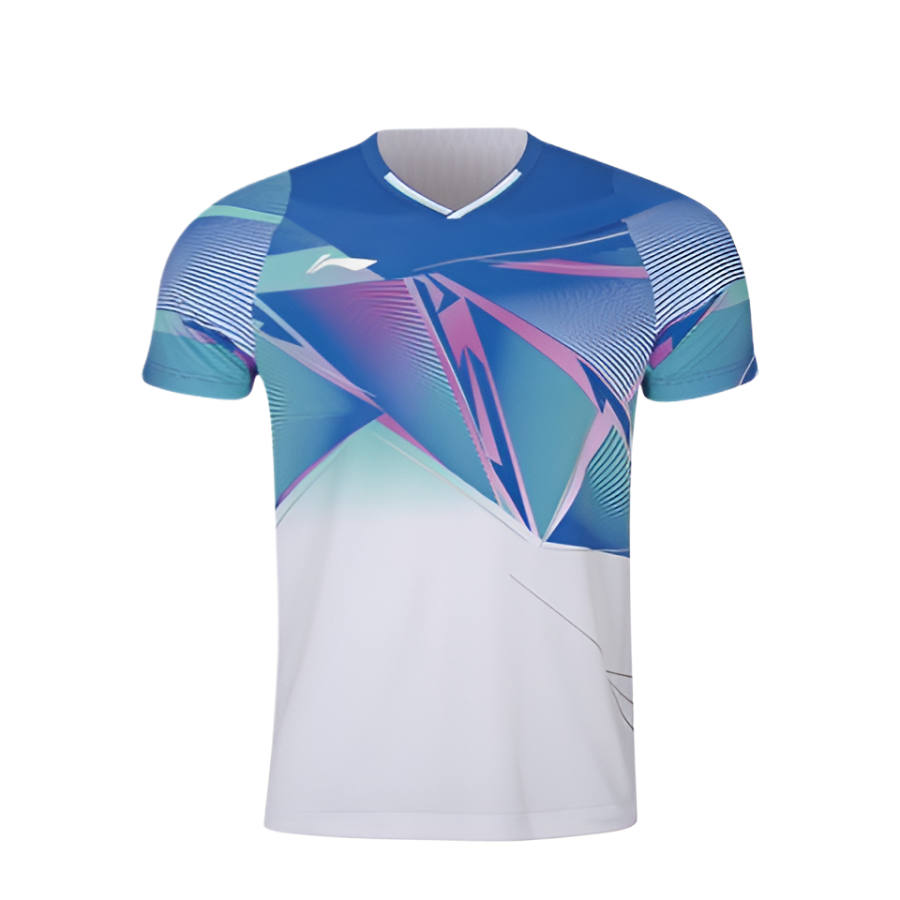 Li-Ning Li Ning T Shirts Men's V Neck Moderate Straight Fit
