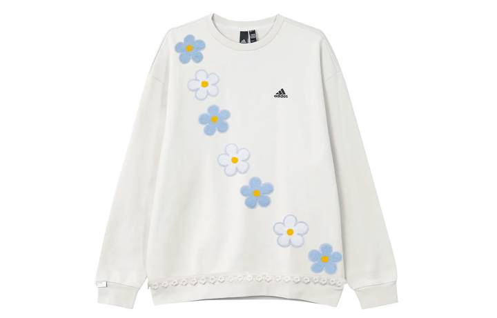 Adidas Adidas LABEL Sweatshirts Unisex White Crew Neck Moderate Regular