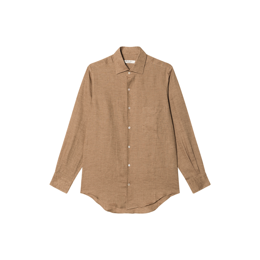 Loro Piana Shirts Women's Brown Lapel Moderate