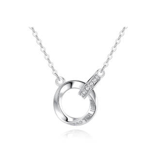WINY 999 Fine Silver Synthetic Cubic Zirconia Necklaces Unisex
