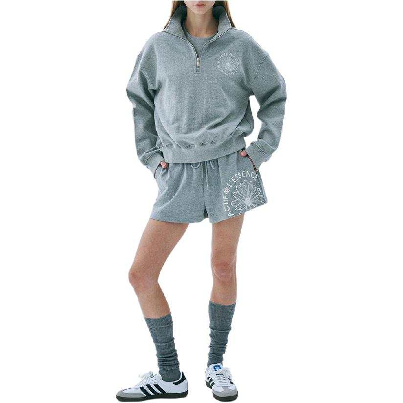 MARDI MERCREDI ACTIF Sports FW25 Casual Shorts Gray Ivory Women's