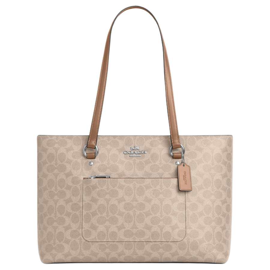 COACH Station Artificial Leather With Cow Leather Tote Bag, Shopping Bag, Handbag, Shoulder Bag Large Women's