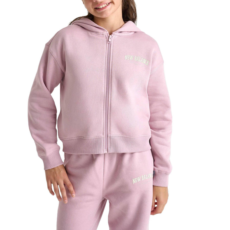 New Balance New Balance Sweatshirt Graphic Girls' New Balance Arch Graphic Full Zip Hoodie Kids'