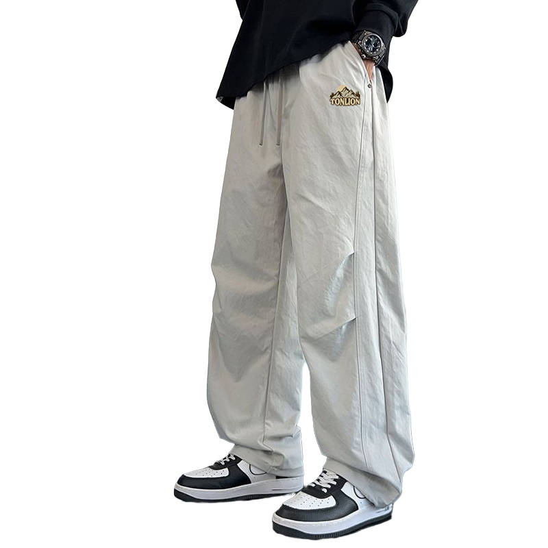 Tonlion Casual Pants Unisex Moderate Parachute Pants