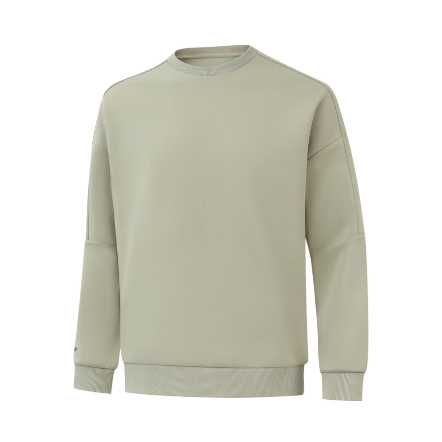 Li-Ning Li Ning Sweatshirts Men's Pawn Leaf Green Crew Neck Moderate