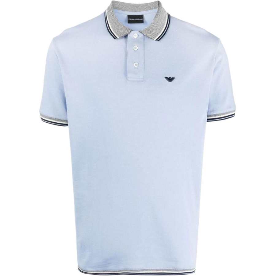 EMPORIO ARMANI SS23 Polo Shirt Men's Sky Blue