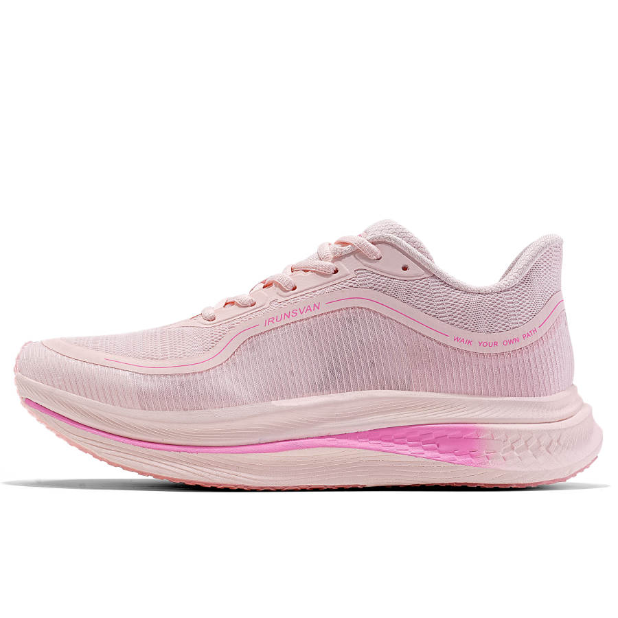 IRUNSVAN Low top Running Shoes Unisex Peach Cherry Pink