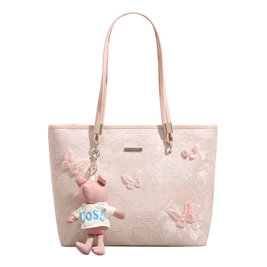 PAYOT Synthetic Leather Tote Bag, Shopping Bag, Shoulder Bag Women's Multicolor