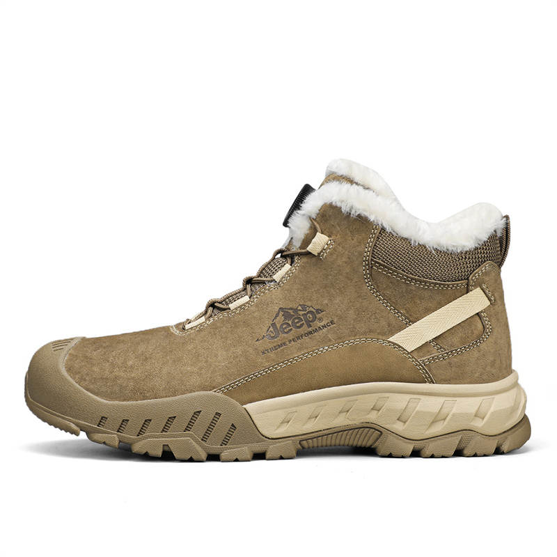 Jeep Thermal Waterproof Abrasion Resistant Height Increasing Short Snow Boots Men's