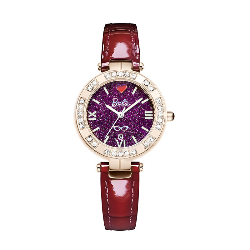 Barbie Quartz Movement Genuine Leather Strap Watch Women's Watch Blue Dial