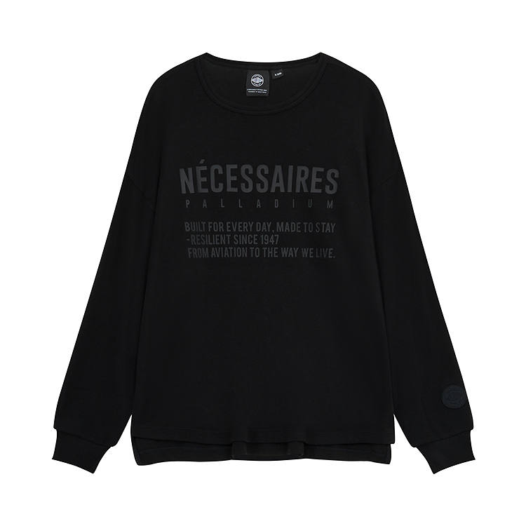 Palladium T Shirts Women's Lead Black Crew Neck