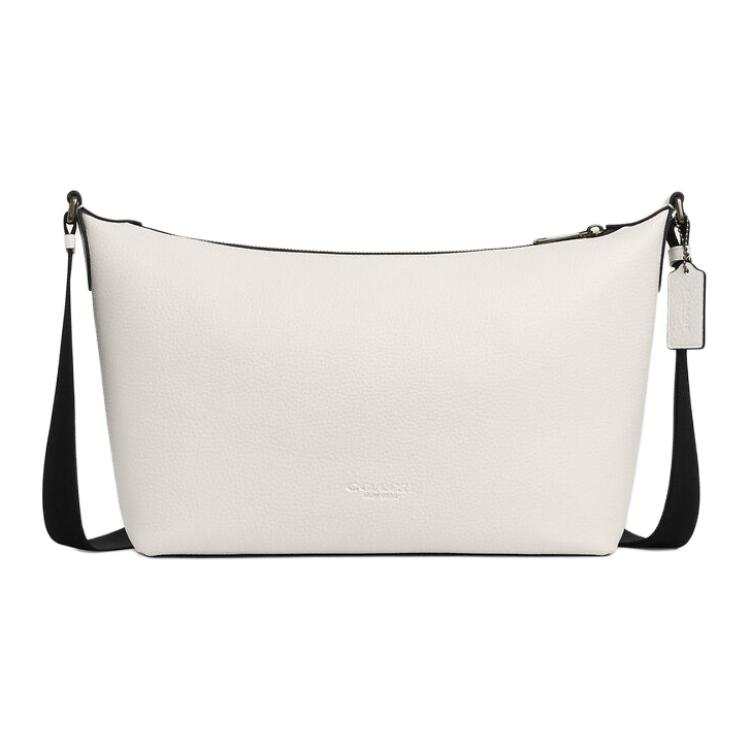 COACH Pebble Leather Crossbody Bags Large Men's White