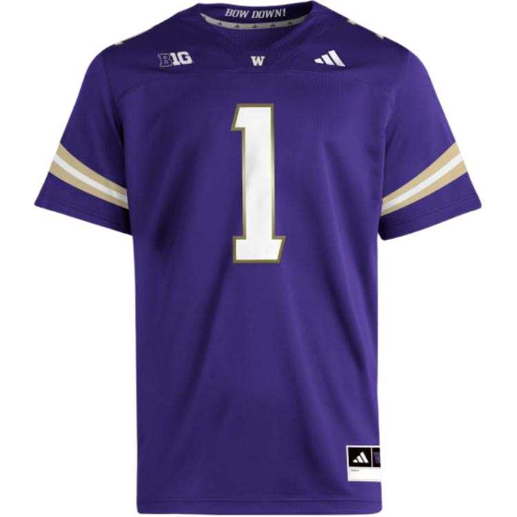 Adidas Adidas Free Shipping With AdiClub Washington Huskies Premier Home Football Jersey