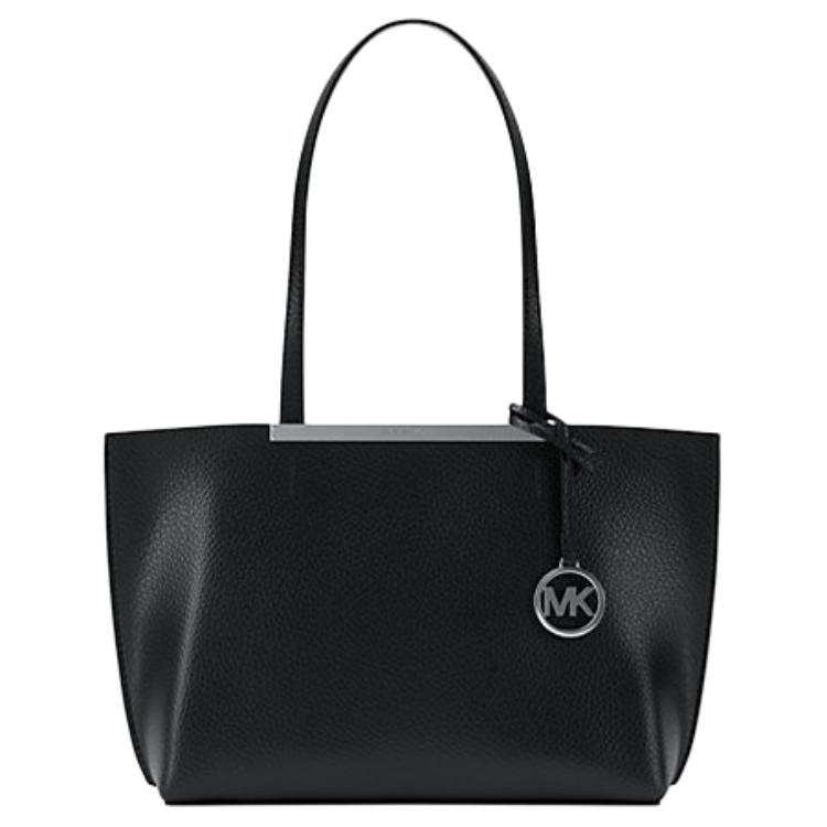 MICHAEL KORS Evelyn Polyurethane Tote Bag, Shoulder Bag Small Women's Black