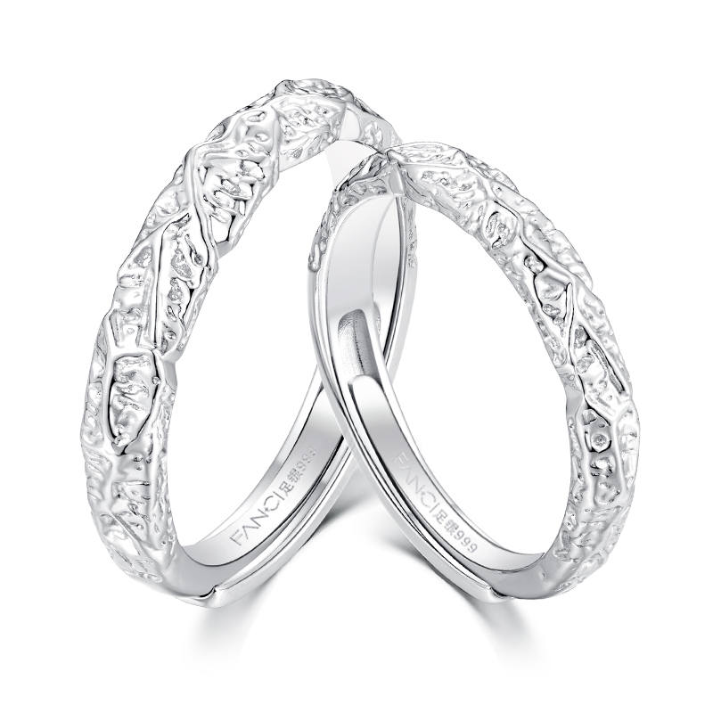 FANCI FANCI 925 Sterling Silver Ring Pair Unisex