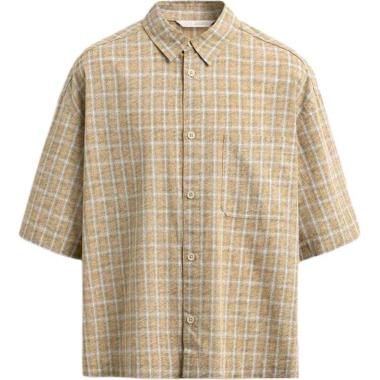 ZARA ZARA Shirts Men's Mustard Lapel Moderate