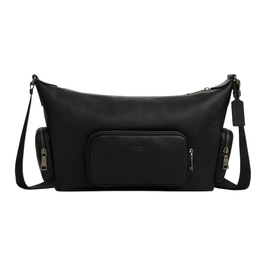 COACH Cow Leather Crossbody Bags Large Unisex Black