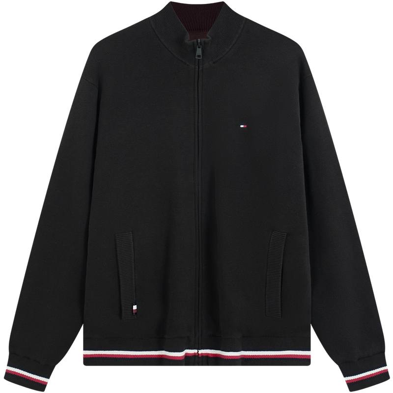 Tommy Hilfiger Knitwear Men's Stand Collar Moderate Cardigan, Other